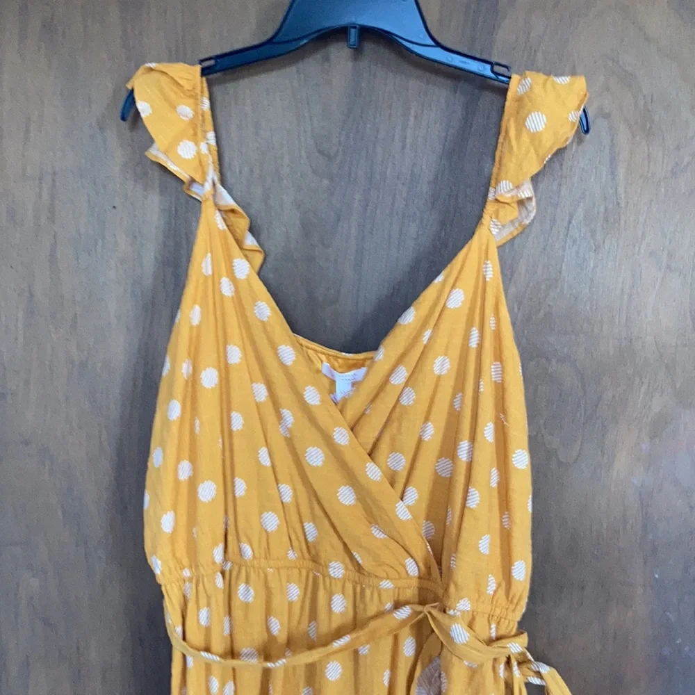 LC Lauren Conrad print faux wrap dress ruffle detail elastic waist XXL - Picture 6 of 17